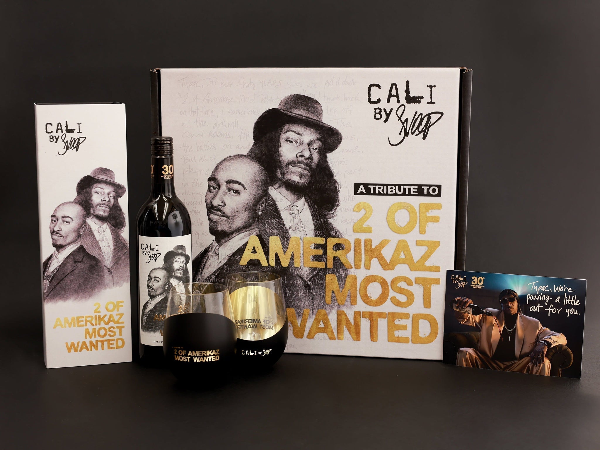 PR mailers for 19 Crimes Snoop and Tupac Wine
