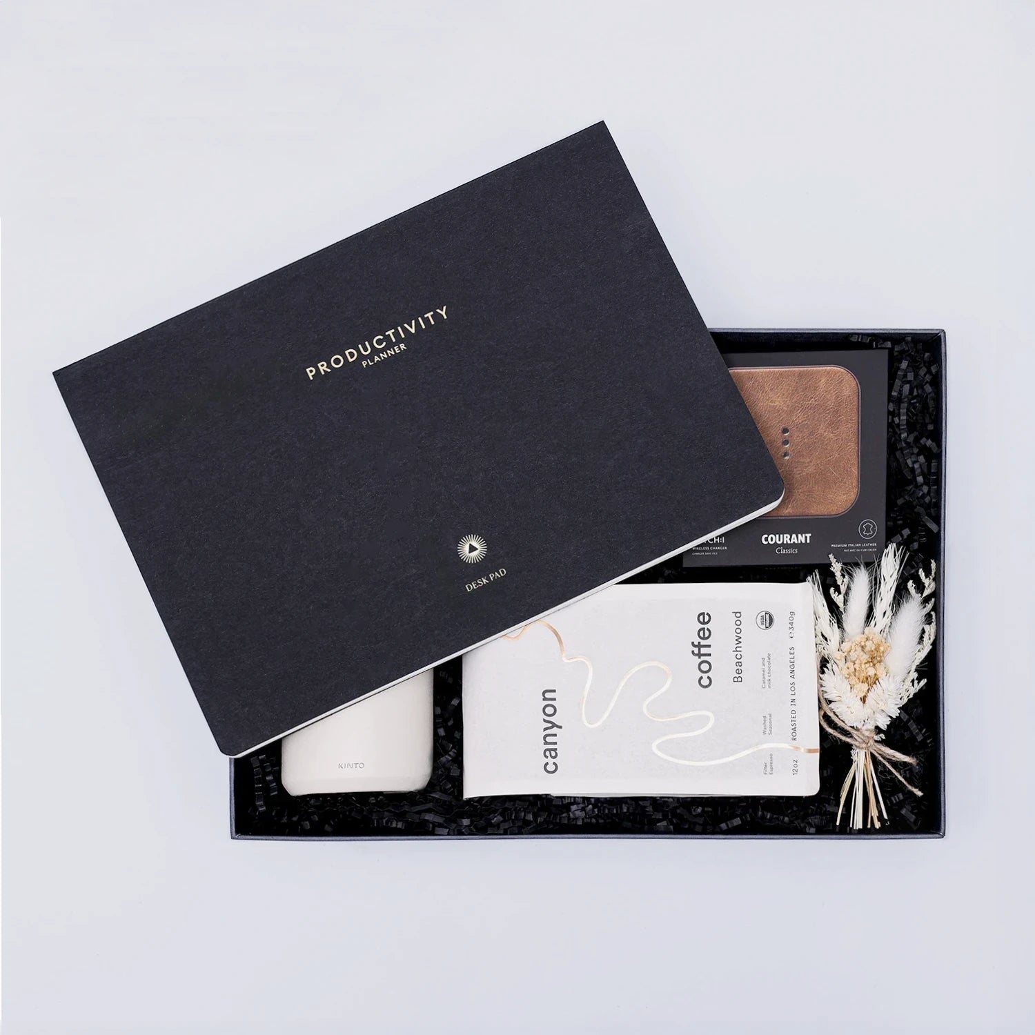 Corporate style gIft box on a light gray background